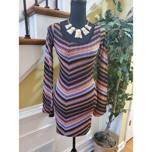NWT Noble U Women Chevron Casual Dress S